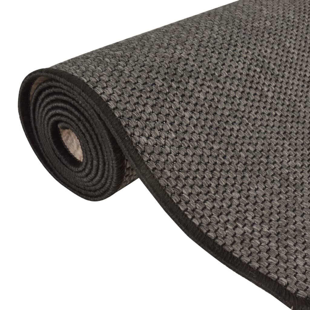 vidaXL Käytävämatto sisal-tyyli antrasiitti 80x200 cm hinta ja tiedot | Isot matot | hobbyhall.fi