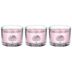 Yankee Candle Pink Cherry Vanilla kynttiläsetti, 3 x 37 g hinta ja tiedot | Yankee Candle Huonekalut ja sisustus | hobbyhall.fi