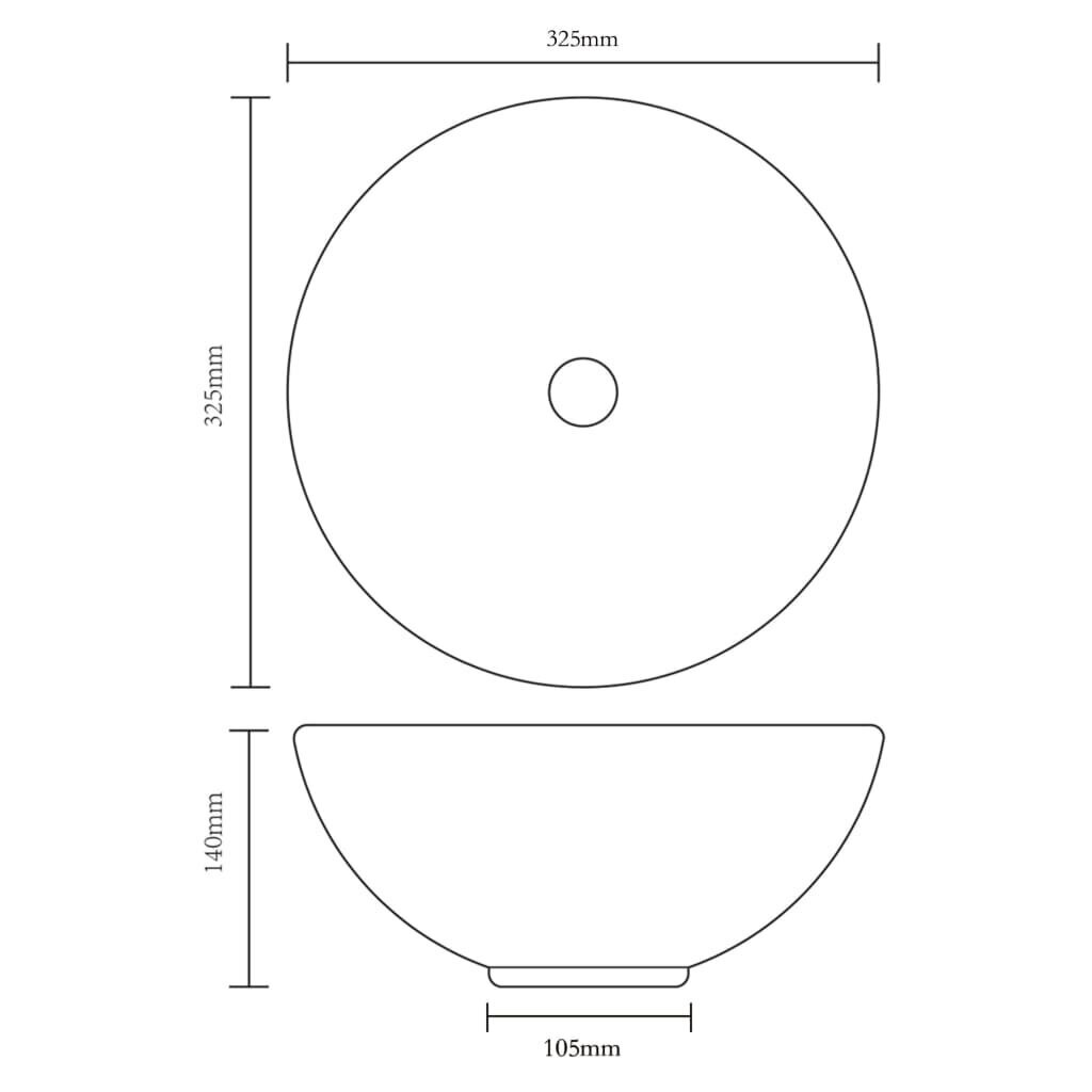 vidaXL Pesuallas 32,5x14 cm keraaminen kulta hinta ja tiedot | Pesualtaat | hobbyhall.fi