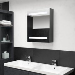 vidaXL LED kylpyhuoneen peilikaappi harmaa 50x14x60 cm hinta ja tiedot | Kylpyhuonekaapit | hobbyhall.fi