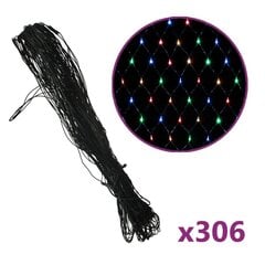 vidaXL Jouluvaloverkko värikäs 3x3 m 306 LED-valoa ulos/sisälle hinta ja tiedot | Joulukoristeet | hobbyhall.fi