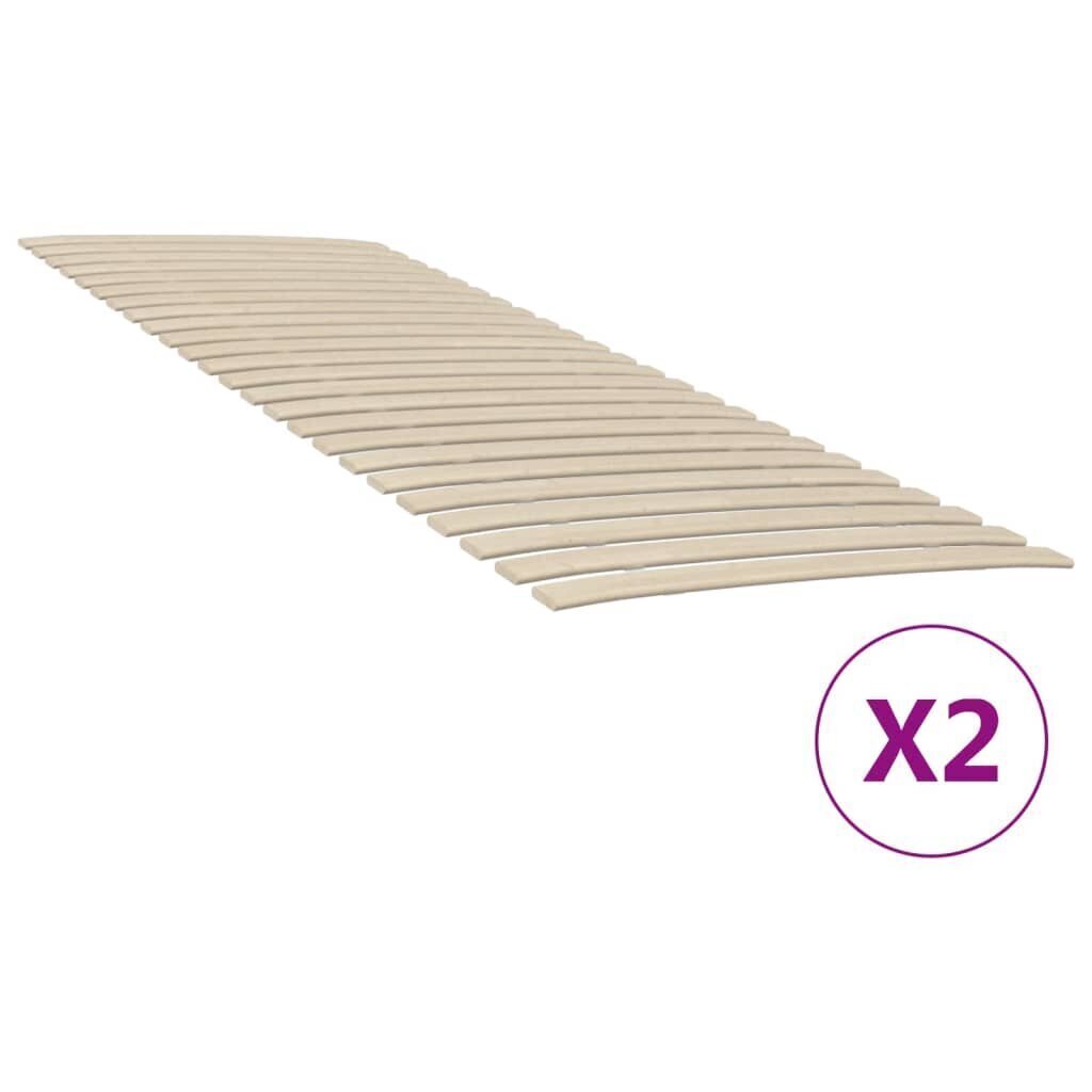 vidaXL Sängyn sälepohjat 2 kpl 48 sälettä 80x200 cm hinta ja tiedot | Muut huonekalutarvikkeet | hobbyhall.fi