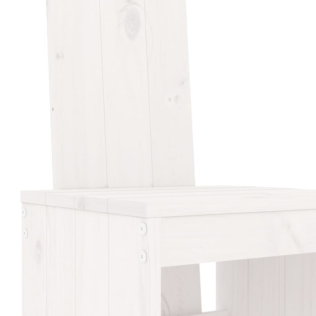 vidaXL Baarijakkarat 2 kpl valkoinen 40x42x120 cm täysi mänty hinta ja tiedot | Puutarhatuolit | hobbyhall.fi