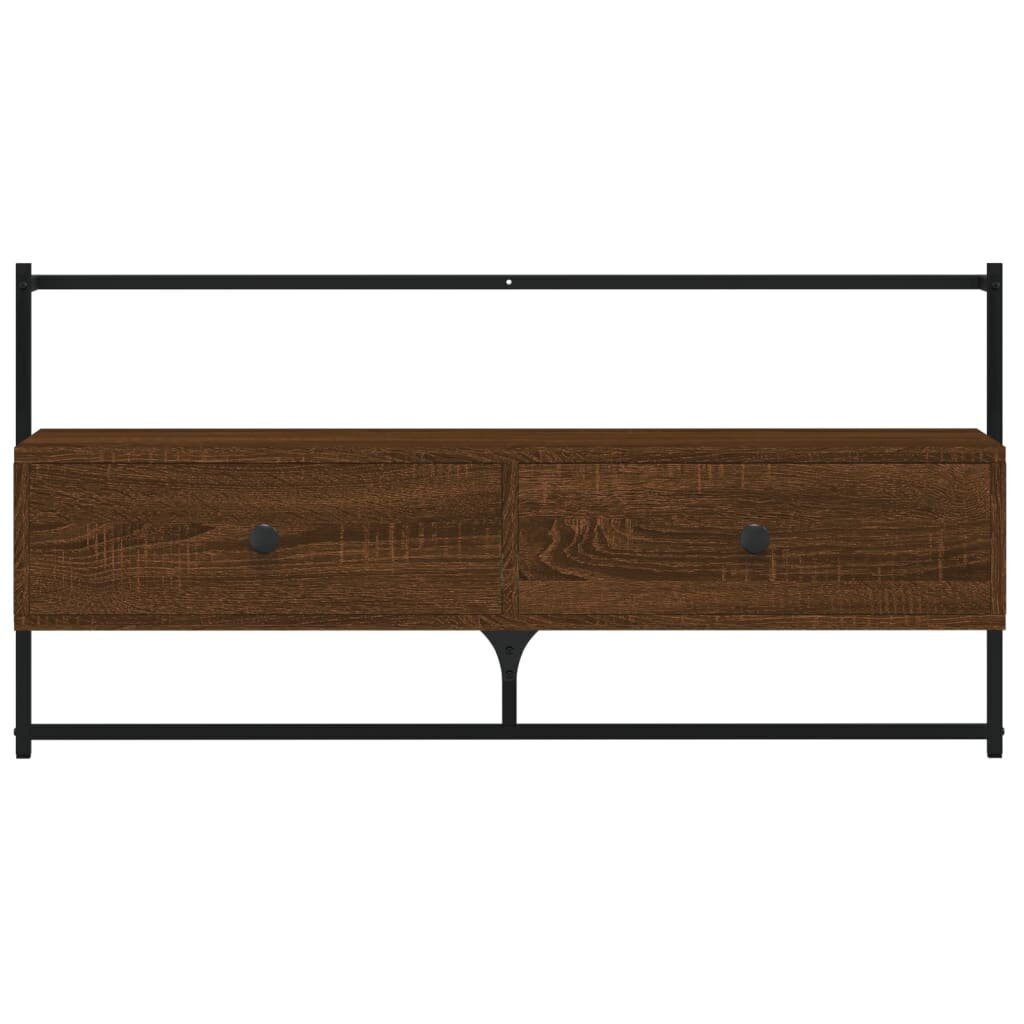 vidaXL TV-kaappi seinälle ruskea tammi 100,5x30x51 cm tekninen puu hinta ja tiedot | TV-tasot | hobbyhall.fi