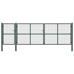 vidaXL Puutarhaportti teräs 500x150 cm vihreä hinta ja tiedot | Aidat ja tarvikkeet | hobbyhall.fi