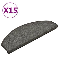 vidaXL Porrasmatot 15 kpl tummanharmaa 65x24x4 cm hinta ja tiedot | Isot matot | hobbyhall.fi