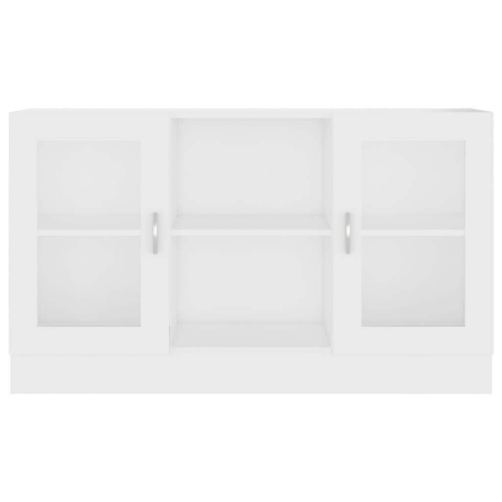 vidaXL Vitriinikaappi valkoinen 120x30,5x70 cm lastulevy hinta ja tiedot | Vitriinit | hobbyhall.fi