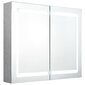vidaXL LED kylpyhuoneen peilikaappi betoninharmaa 80x12x68 cm hinta ja tiedot | Kylpyhuonekaapit | hobbyhall.fi