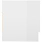 vidaXL Vaatekaappi korkeakiilto valkoinen 70x32,5x35 cm lastulevy hinta ja tiedot | Kaapit | hobbyhall.fi