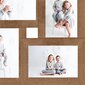 vidaXL Kollaasi valokuvakehys 4x(13x18 cm) kuville vaaleanruskea MDF hinta ja tiedot | Valokuva-albumit -ja kehykset | hobbyhall.fi