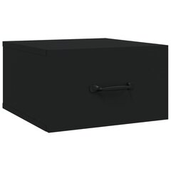 vidaXL Seinäkiinnitettävä yöpöytä musta 35x35x20 cm hinta ja tiedot | Yöpöydät | hobbyhall.fi