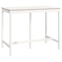 vidaXL Baaripöytä valkoinen 140x80x110 cm täysi mänty hinta ja tiedot | Ruokapöydät | hobbyhall.fi