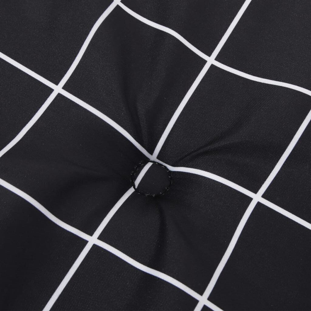 vidaXL Adirondack tuoli tyynyillä 2 kpl musta ruutukuvio Oxford kangas hinta ja tiedot | Istuintyynyt, pehmusteet ja päälliset | hobbyhall.fi
