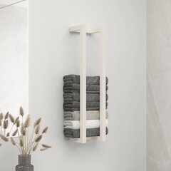 vidaXL Pyyheteline valkoinen 23x18x90 cm täysi mänty hinta ja tiedot | Kylpyhuoneen sisustus | hobbyhall.fi