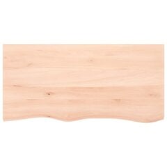 vidaXL Seinähylly 100x50x(2-4) cm käsittelemätön täysi tammi hinta ja tiedot | Hyllyt | hobbyhall.fi