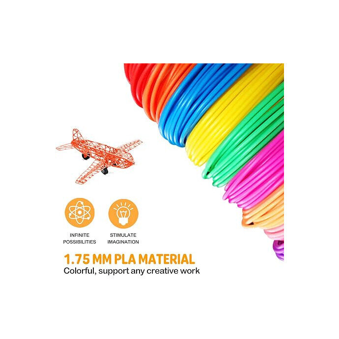 100 m PLA-muovia 3D-kynille, 20 väriä, 5 m kukin hinta ja tiedot | Älylaitteiden lisätarvikkeet | hobbyhall.fi