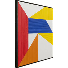 Taulu, Art, Triangles Keltainen 100x100cm hinta ja tiedot | Taulut | hobbyhall.fi