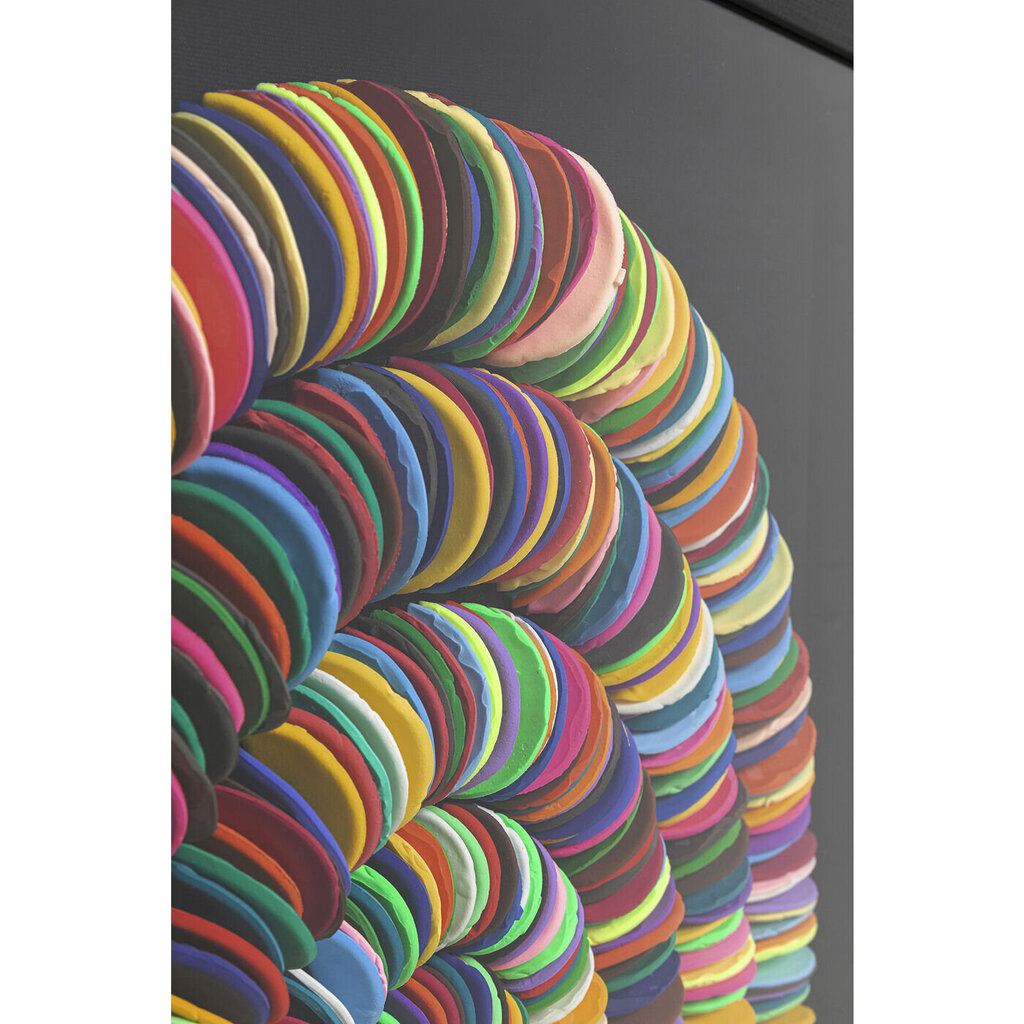 Seinäkoriste, Pasta, Colore Circles 80x80cm hinta ja tiedot | Taulut | hobbyhall.fi