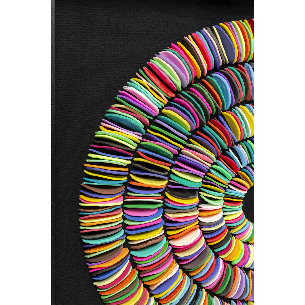 Seinäkoriste, Pasta, Colore Circles 80x80cm hinta ja tiedot | Taulut | hobbyhall.fi