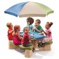 Lasten piknikpöytä, jossa on sateenvarjo ja penkit, Step2 hinta ja tiedot | Lasten ulkokalusteet | hobbyhall.fi