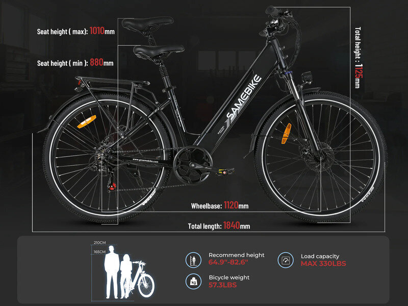 Samebike RS-A01 Pro musta hinta ja tiedot | Sähköpyörät | hobbyhall.fi