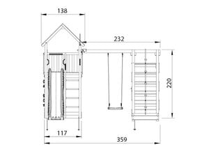 Lasten leikkipaikka Jungle Gym Lodge 1-Climb hinta ja tiedot | Lasten leikkimökit ja -teltat | hobbyhall.fi