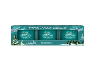 Yankee Candle Winter Night Stars tuoksukynttiläsetti, 3 x 37 g hinta ja tiedot | Yankee Candle Huonekalut ja sisustus | hobbyhall.fi