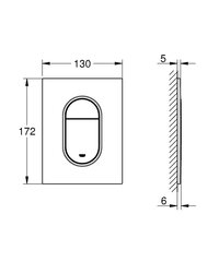 GROHE Arena cosmopolitan wc-huuhtelupainike 37624000 hinta ja tiedot | WC-istuimen lisätarvikkeet | hobbyhall.fi