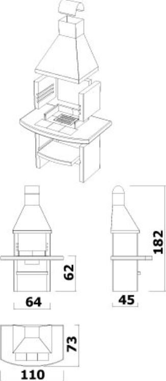 Ulkobetonigrilli Variant Atlantik hinta ja tiedot | Grillit | hobbyhall.fi