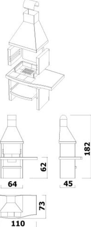 Betoninen ulkogrilli Variant Laguna hinta ja tiedot | Grillit | hobbyhall.fi