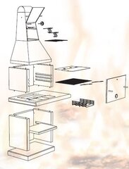 Betoninen ulkogrilli Variant Combi hinta ja tiedot | Grillit | hobbyhall.fi