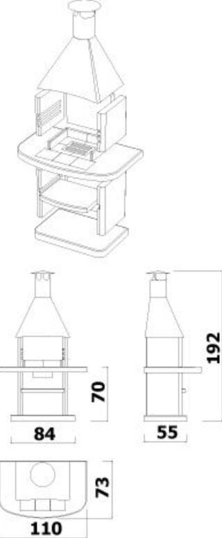 Betoninen ulkogrilli Variant Avanta hinta ja tiedot | Grillit | hobbyhall.fi