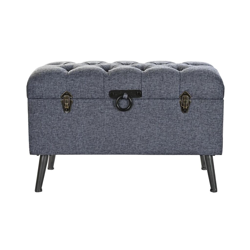 Säilytysarkku istuimella DKD Home Decor Sininen Metalli Polyesteri MDF (81 x 42 x 52 cm) hinta ja tiedot | Säkkituolit, rahit ja penkit | hobbyhall.fi