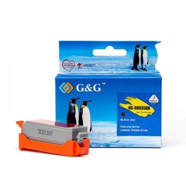 g&g yhteensopiva muste pgi35bk, musta, 191p, nc-00035bk canon pixma ip100:lle hinta ja tiedot | Mustekasetit | hobbyhall.fi