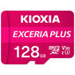 Micro SD -muistikortti sovittimella Kioxia Exceria Plus UHS-I U3 Class No. 10 / luokka 10 vaaleanpunainen hinta ja tiedot | Kameran muistikortit | hobbyhall.fi