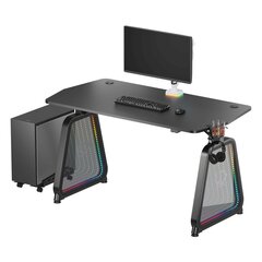 Ultradesk pelipöydän vahvistin, 136x70,5 cm, 75 cm, rgb-valaistus, juoma- ja kuuloketelineet hinta ja tiedot | Ultradesk Huonekalut ja sisustus | hobbyhall.fi