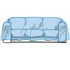 Suojakalvo 3-istuttavaan sohvaan, 304,8 x 137,2 cm hinta ja tiedot | Istuintyynyt, pehmusteet ja päälliset | hobbyhall.fi