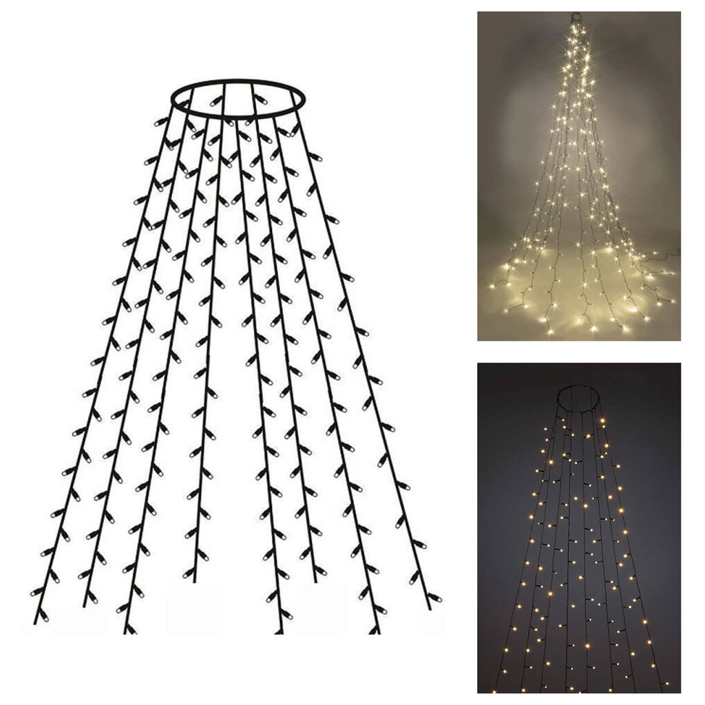 Joulukuusen lamput, 160 LED hinta ja tiedot | Jouluvalot | hobbyhall.fi