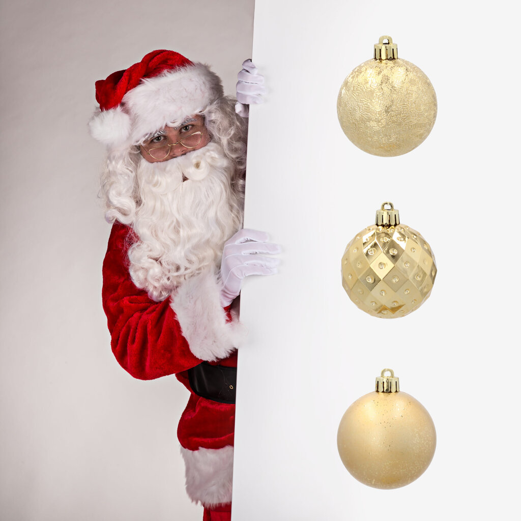 Joulukuusen koristeet 3 kpl, kultainen hinta ja tiedot | Joulukuusen koristeet | hobbyhall.fi
