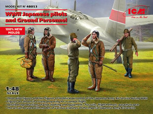 Liimattava malli ICM 48053 WWII Japanese pilots and Ground Personnel 1/48 hinta ja tiedot | Koottavat pienoismallit | hobbyhall.fi
