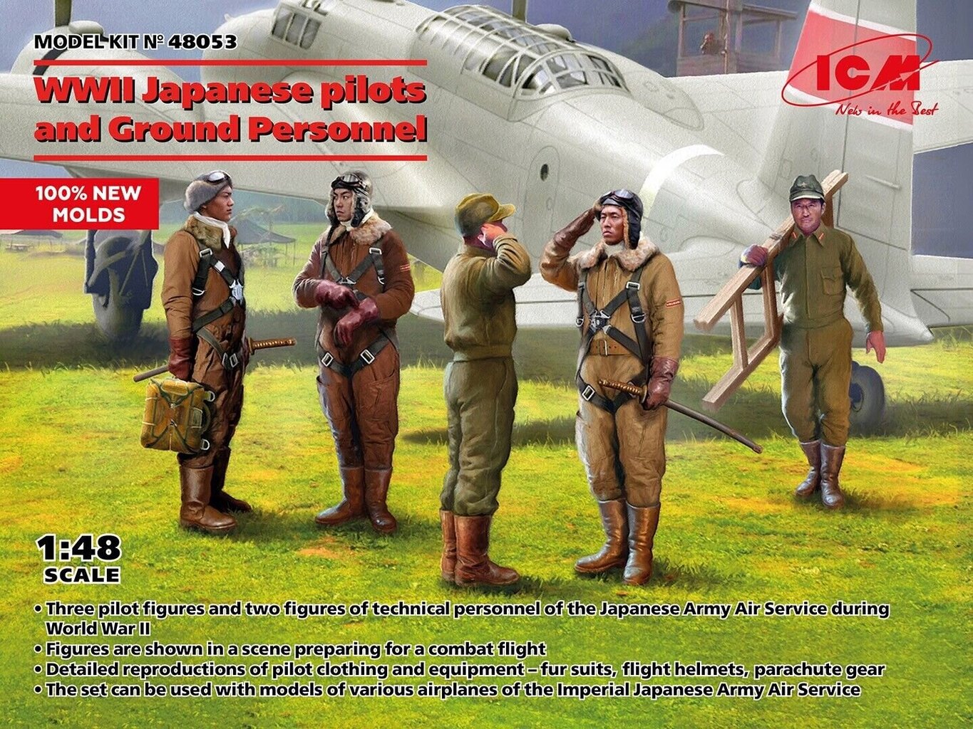 Liimattava malli ICM 48053 WWII Japanese pilots and Ground Personnel 1/48 hinta ja tiedot | Koottavat pienoismallit | hobbyhall.fi