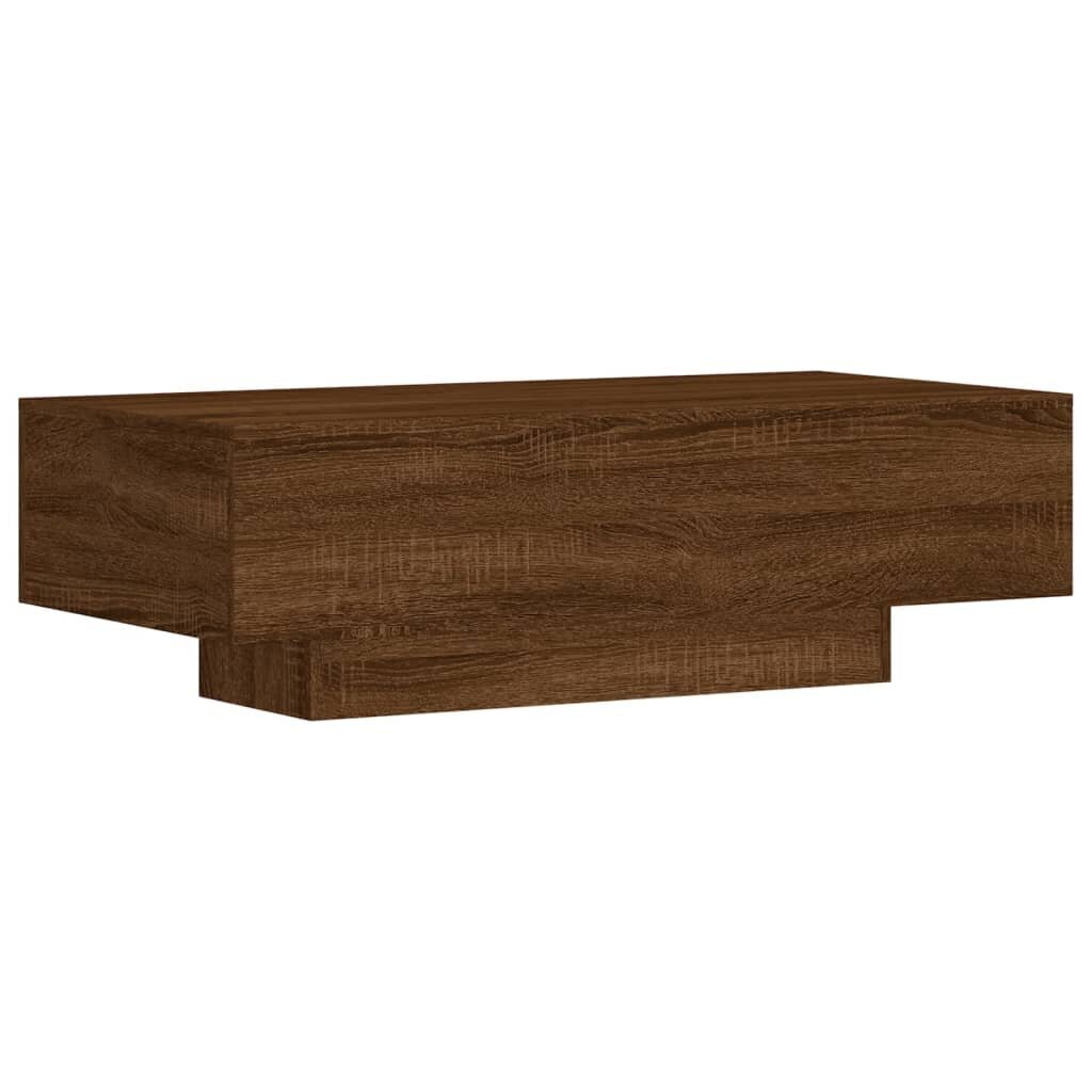 vidaXL Sohvapöytä ruskea tammi 100x49,5x31 cm tekninen puu hinta ja tiedot | Sohvapöydät | hobbyhall.fi