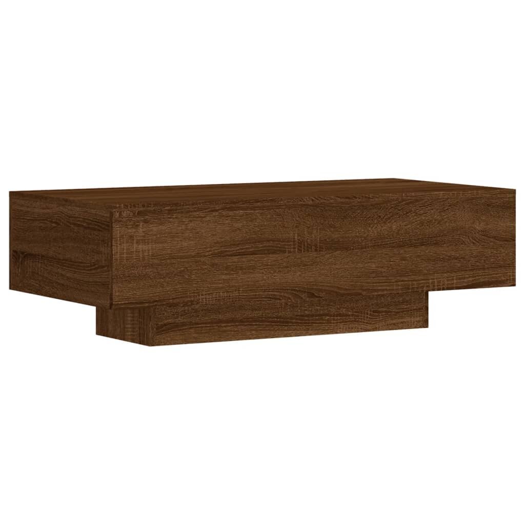 vidaXL Sohvapöytä ruskea tammi 100x49,5x31 cm tekninen puu hinta ja tiedot | Sohvapöydät | hobbyhall.fi