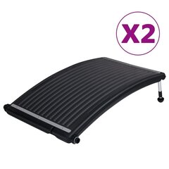 vidaXL Kaareva uima-altaan aurinkoenergiapaneeli 2 kpl 110x65 cm hinta ja tiedot | Uima-allastarvikkeet | hobbyhall.fi