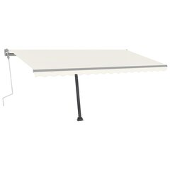 vidaXL Vapaasti seisova sisäänkelattava markiisi 400x350 cm kerma hinta ja tiedot | Aurinkovarjot ja markiisit | hobbyhall.fi