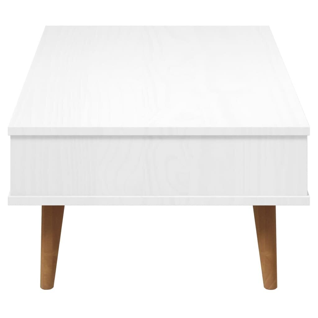 vidaXL Sohvapöytä MOLDE valkoinen 100x55x31 cm täysi mänty hinta ja tiedot | Sohvapöydät | hobbyhall.fi