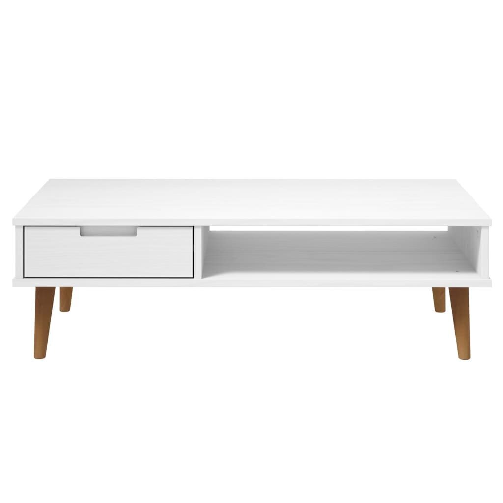 vidaXL Sohvapöytä MOLDE valkoinen 100x55x31 cm täysi mänty hinta ja tiedot | Sohvapöydät | hobbyhall.fi