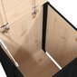 vidaXL Pyykkilaatikko musta 44x44x76 cm täysi mänty hinta ja tiedot | Kylpyhuoneen sisustus | hobbyhall.fi