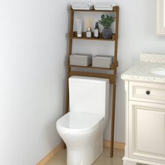 vidaXL WC-teline hunajanruskea 63,5x32x179 cm täysi mänty hinta ja tiedot | Kylpyhuoneen sisustus | hobbyhall.fi