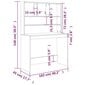 vidaXL Työpöytä hyllyillä betoninharmaa 102x45x148 cm tekninen puu hinta ja tiedot | Tietokonepöydät ja työpöydät | hobbyhall.fi